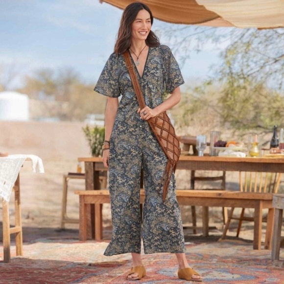 Sundance | Daybreak Jumpsuit in Vintage Paisley | Petite Small - Picture 7 of 7